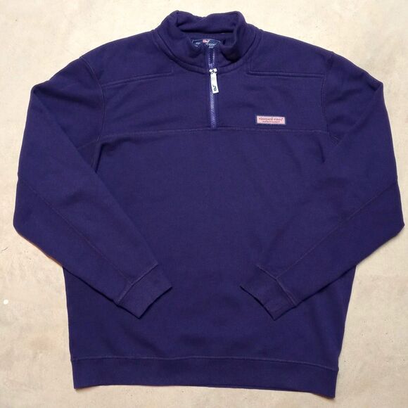 Vineyard Vines Purple 1/4 Zip Pullover Sweatshirt - Men's Size Large - Picture 1 of 11